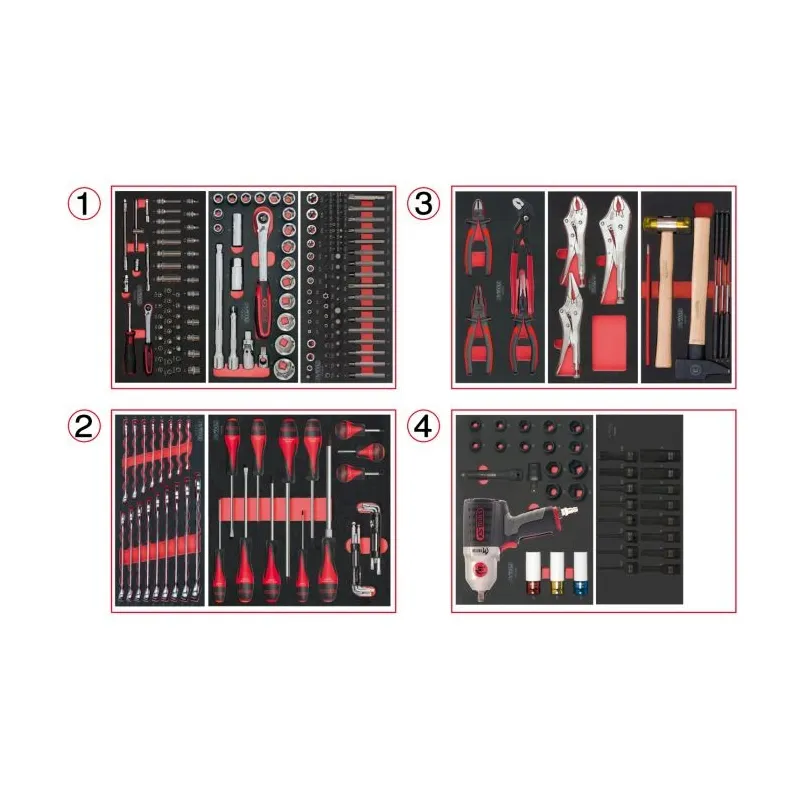 Servante ULTIMATE grise et noire 5 tiroirs équipée de 263 outils KSTOOLS 816.5263 | 816.5263 Servante ULTIMATE grise et noire 5 tiroirs équipée de 263 outils KSTOOLS 816.5263 | 816.5263