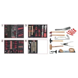Servante OnebyOne 7 tiroirs composée d’outils pour la carrosserie . 166 pièc KSTOOLS 823.7154 | 823.7154