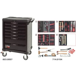 Servante OnebyOne 7 tiroirs composée d’outils pour la carrosserie . 166 pièc KSTOOLS 823.7154 | 823.7154
