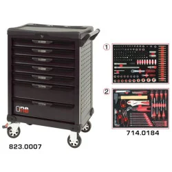 Servante One by One 7 tiroirs équipée de 184 outils KSTOOLS 823.7184 | 823.7184