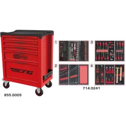 Servante RACING 5 tiroirs équipée de 241 outils KSTOOLS 855.5241 | 855.5241