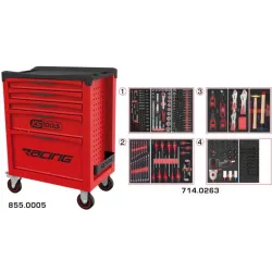 Servante RACING 5 tiroirs équipée de 263 outils KSTOOLS 855.5263 | 855.5263