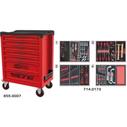Servante RACING 7 tiroirs équipée de 173 outils KSTOOLS 855.7173 | 855.7173