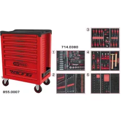 Servante RACING 7 tiroirs équipée de 384 outils KSTOOLS 855.7380 | 855.7380