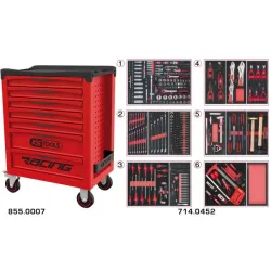 Servante RACING 7 tiroirs équipée de 455 outils KSTOOLS 855.7452 | 855.7452