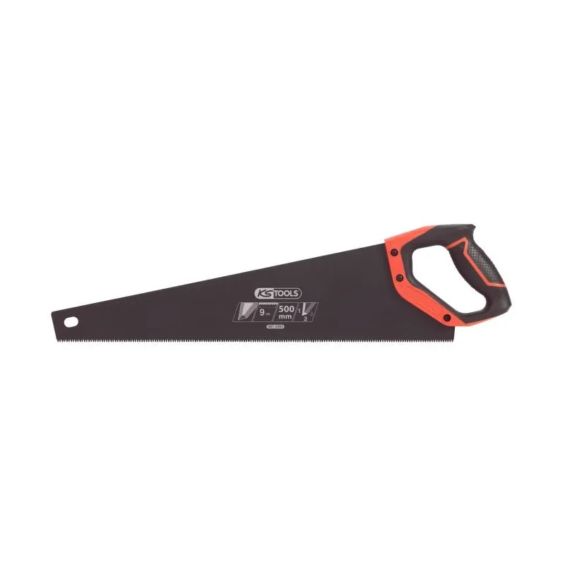 Scie egoine travaux courant 500mm . 3 angles de coupe 9TPI . poignée bi-matière KSTOOLS 907.2503 | 907.2503 Scie egoine travaux courant 500mm . 3 angles de coupe 9TPI . poignée bi-matière KSTOOLS 907.2503 | 907.2503