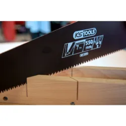 Scie egoine gros travaux 550mm . 3 angles de cope 7TPI . poignée bi-matière KSTOOLS 907.2505 | 907.2505