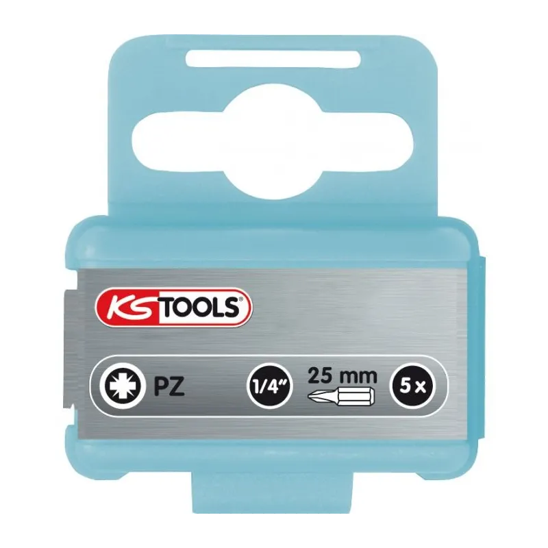 Boîte de 5 embouts POZIDRIV INOXplus PZ3 L. 25 mm KSTOOLS 910.2225 | 910.2225 Boîte de 5 embouts POZIDRIV INOXplus PZ3 L. 25 mm KSTOOLS 910.2225 | 910.2225
