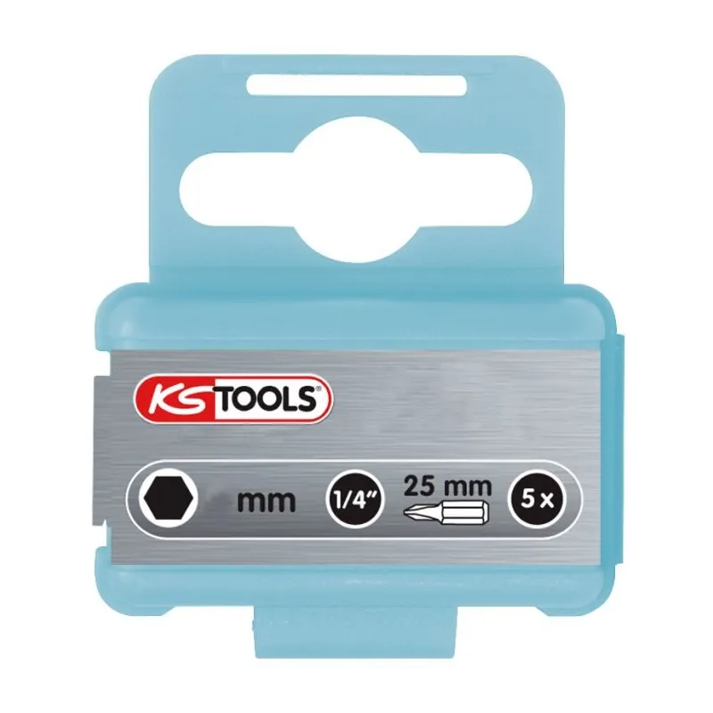 Boite de 5 embouts de vissage INOX 6 pans 1/4" 4 mm - L.25 mm KSTOOLS 910.2258 | 910.2258 Boite de 5 embouts de vissage INOX 6 pans 1/4" 4 mm - L.25 mm KSTOOLS 910.2258 | 910.2258
