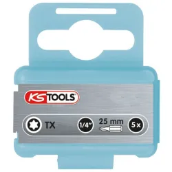 Boite de 5 embouts de vissage INOX TORX® 1/4" T27 - L.25 mm KSTOOLS 910.2327 | 910.2327