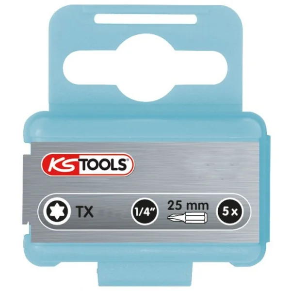 Boite de 5 embouts de vissage INOX TORX® 1/4" T27 - L.25 mm KSTOOLS 910.2327 | 910.2327 Boite de 5 embouts de vissage INOX TORX® 1/4" T27 - L.25 mm KSTOOLS 910.2327 | 910.2327