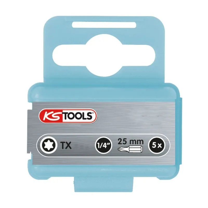 Boite de 5 embouts de vissage INOX TORX® 1/4" T30 - L.25 mm KSTOOLS 910.2330 | 910.2330 Boite de 5 embouts de vissage INOX TORX® 1/4" T30 - L.25 mm KSTOOLS 910.2330 | 910.2330