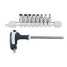 Jeu de clé à douille et douiles 1/4" INOX . 9 pièces KSTOOLS 910.2450 | 910.2450