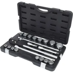 Coffret de douilles 12 pans en pouces et accessoires 3/4" . 21 pièces KSTOOLS 911.0751 | 911.0751