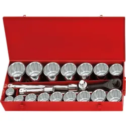 Coffret de douilles et accessoires 12 pans 1’’ . 22 pièces KSTOOLS 911.0824 | 911.0824