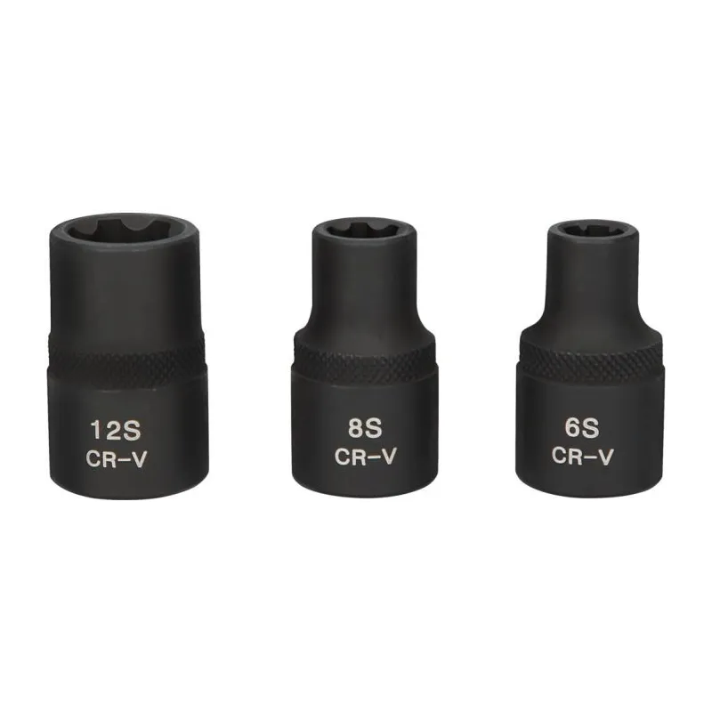 Jeu de 3 douilles à chocs RIBE femelle 1/2" pour culasse . 65 - 85 - 125 mm KSTOOLS 911.0895 | 911.0895 Jeu de 3 douilles à chocs RIBE femelle 1/2" pour culasse . 65 - 85 - 125 mm KSTOOLS 911.0895 | 911.0895