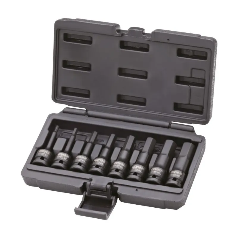 Jeu de douilles mâles à chocs 6 pans 1/2" . L.75 mm - 8 pcs KSTOOLS 911.0902 | 911.0902 Jeu de douilles mâles à chocs 6 pans 1/2" . L.75 mm - 8 pcs KSTOOLS 911.0902 | 911.0902