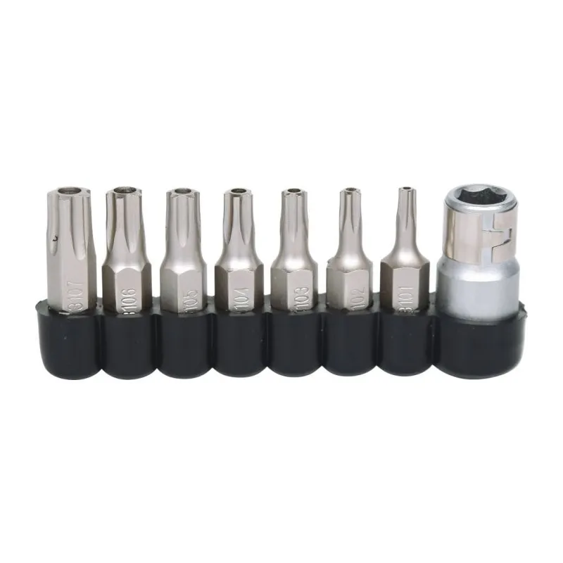 Jeu d'embouts de vissage TORX percé 5 pans 1/4" . 8 pièces KSTOOLS 911.1480 | 911.1480 Jeu d'embouts de vissage TORX percé 5 pans 1/4" . 8 pièces KSTOOLS 911.1480 | 911.1480