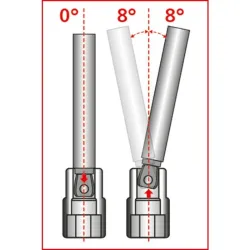Rallonge inclinable XXL 1/4" - 600 mm KSTOOLS 911.1549 | 911.1549
