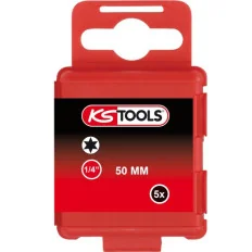 Boite de 5 embouts de vissage TORX® . L.50 mm - 1/4'' - T3 KSTOOLS 911.3370 | 911.3370