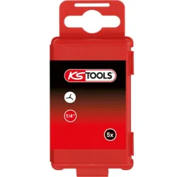 Boîte de 5 embouts de vissage TRI-WING® . L.75 mm - 1/4" - 1-4 mm KSTOOLS 911.7719 | 911.7719