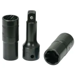 Jeu de douilles à chocs écrous abîmés 1/2" . 17 . 19 mm + rallonge KSTOOLS 913.1280 | 913.1280