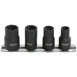 Jeu de douilles à chocs spéciales sur rail 1/4" . 8 à 13 mm KSTOOLS 913.1450 | 913.1450