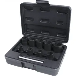 Coffret de douilles à chocs pour écrous abimés 3/8" . 10 à 19 mm . 10 pcs KSTOOLS 913.3855 | 913.3855