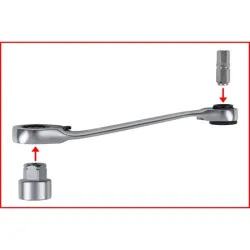 Coffret de douilles traversantes de 5 à 14mm et embouts de vissage 1/4 . 32pcs KSTOOLS 918.3050 | 918.3050