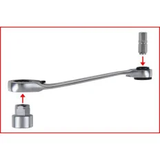 Coffret de douilles traversantes de 5 à 14mm et embouts de vissage 1/4 . 32pcs KSTOOLS 918.3050 | 918.3050