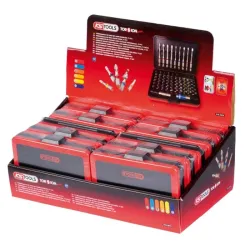 Présentoir de 10 jeux d'embouts de vissage à code couleur TORSIONpower® 1/4" KSTOOLS 918.3070D | 918.3070D