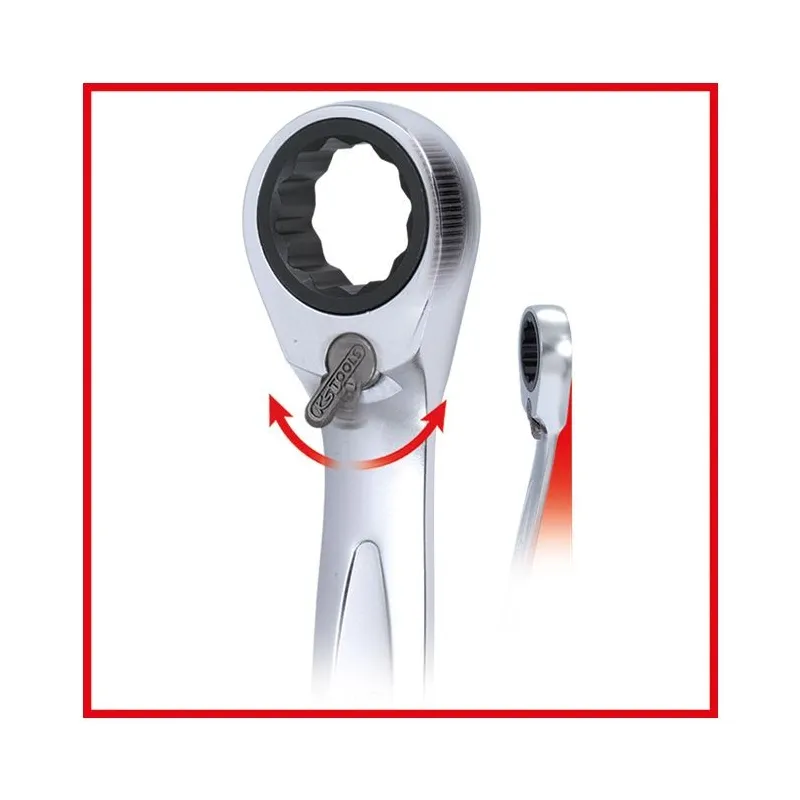 Cliquet débouché 1/4" x11 mm pour douilles traversantes et embouts 1/4" KSTOOLS 918.3072 | 918.3072 Cliquet débouché 1/4" x11 mm pour douilles traversantes et embouts 1/4" KSTOOLS 918.3072 | 918.3072