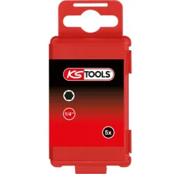 Boite de 5 embouts à code couleur TORSIONpower® . L. 75 mm - 1/4" - 6 pans . 4 mm KSTOOLS 918.3456 | 918.3456