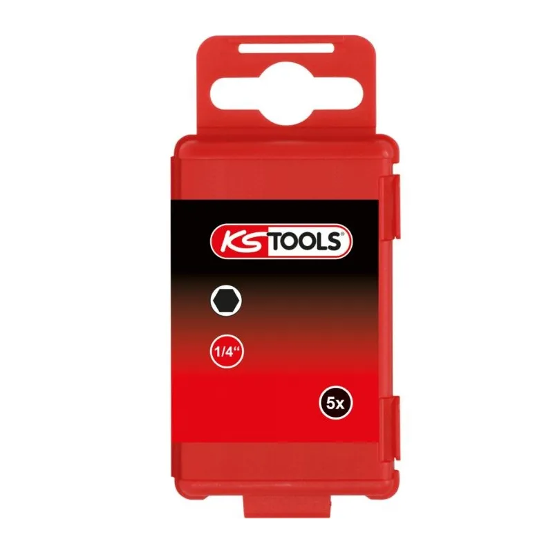 Boite de 5 embouts à code couleur TORSIONpower® . L. 75 mm - 1/4" - 6 pans . 4 mm KSTOOLS 918.3456 | 918.3456 Boite de 5 embouts à code couleur TORSIONpower® . L. 75 mm - 1/4" - 6 pans . 4 mm KSTOOLS 918.3456 | 918.3456