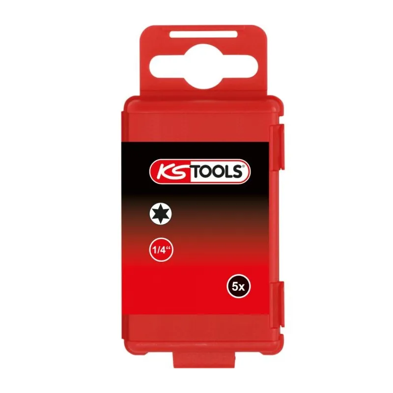 Boite de 5 embouts à code couleur TORSIONpower® . L. 75 mm - 1/4" - TORX® . T40 KSTOOLS 918.3581 | 918.3581 Boite de 5 embouts à code couleur TORSIONpower® . L. 75 mm - 1/4" - TORX® . T40 KSTOOLS 918.3581 | 918.3581