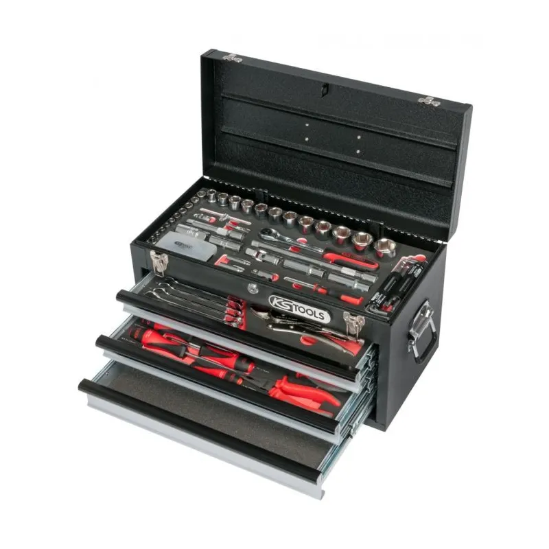 Coffre à outils ULTIMATE équipé - 3 tiroirs et plateau - 114 pcs KSTOOLS 922.0100 | 922.0100 Coffre à outils ULTIMATE équipé - 3 tiroirs et plateau - 114 pcs KSTOOLS 922.0100 | 922.0100