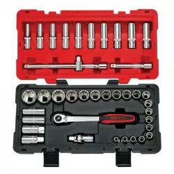 Coffret de douilles et accessoires ULTIMATE® 12 pans - 1/2" . 39 pièces KSTOOLS 922.0640 | 922.0640