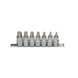 Rail de 7 douilles tournevis 6 pans . L.55 mm - 1/2" - 5 à 14 mm KSTOOLS 922.1320 | 922.1320