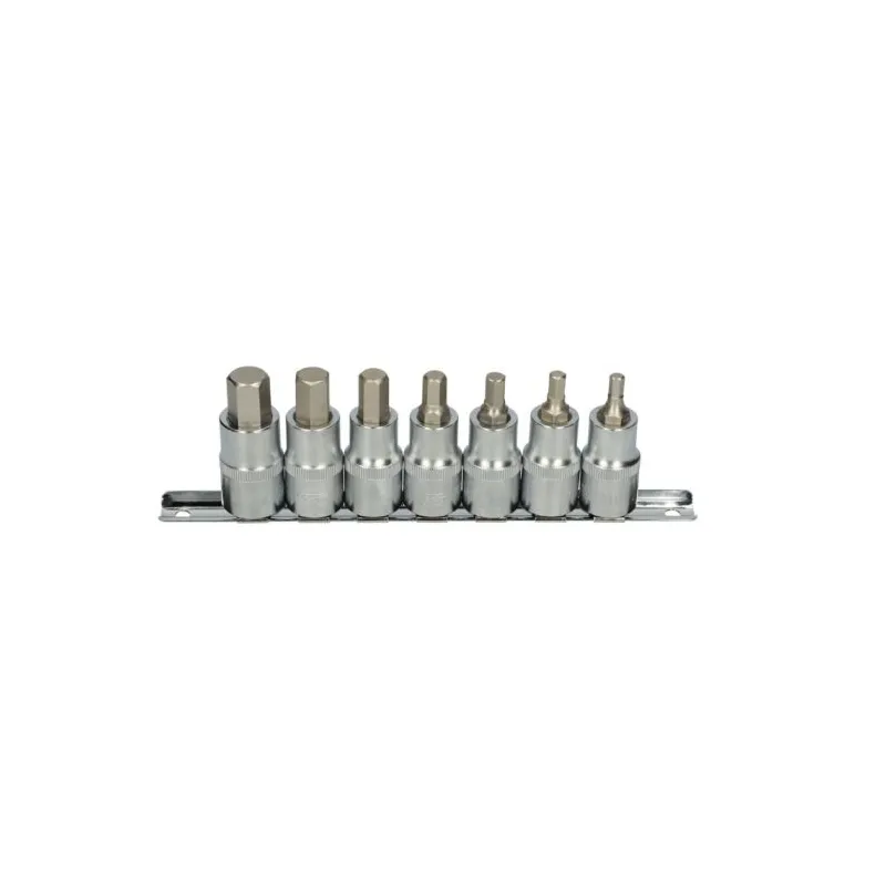 Rail de 7 douilles tournevis 6 pans . L.55 mm - 1/2" - 5 à 14 mm KSTOOLS 922.1320 | 922.1320 Rail de 7 douilles tournevis 6 pans . L.55 mm - 1/2" - 5 à 14 mm KSTOOLS 922.1320 | 922.1320