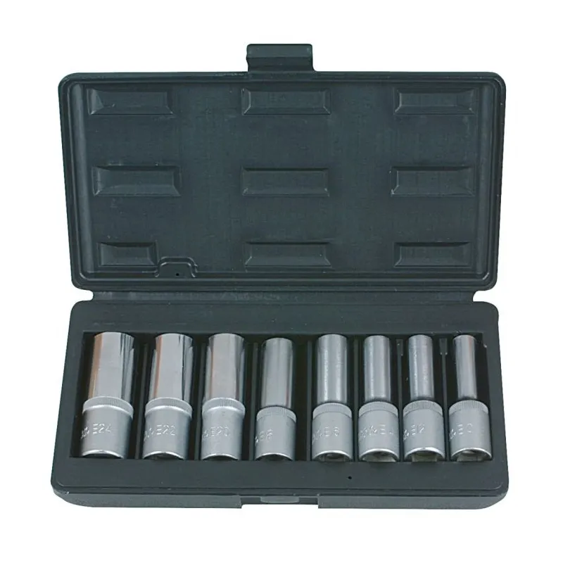 Coffret de 8 douilles TORX® . L.75 mm - 1/2" - E10 à E24 KSTOOLS 922.1387 | 922.1387 Coffret de 8 douilles TORX® . L.75 mm - 1/2" - E10 à E24 KSTOOLS 922.1387 | 922.1387