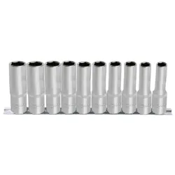 Jeu de 10 douilles 6 pans ULTIMATE® sur rail 1/4" . 4-13 mm KSTOOLS 922.1458 | 922.1458