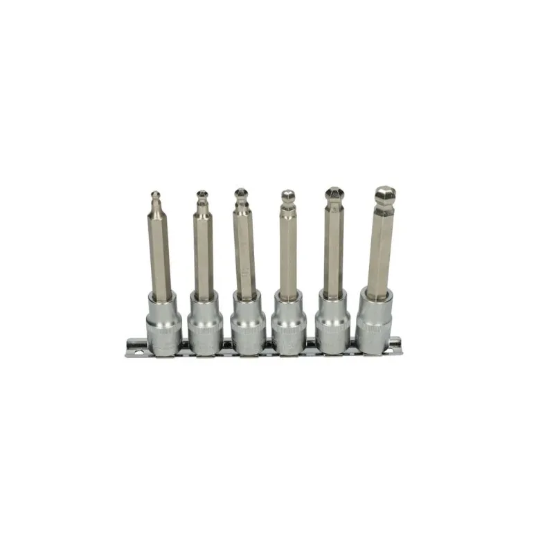 Rail de 6 douilles tournevis à tête sphérique . 1/2" - L.110 mm - 5 à 12 mm KSTOOLS 922.1764 | 922.1764 Rail de 6 douilles tournevis à tête sphérique . 1/2" - L.110 mm - 5 à 12 mm KSTOOLS 922.1764 | 922.1764