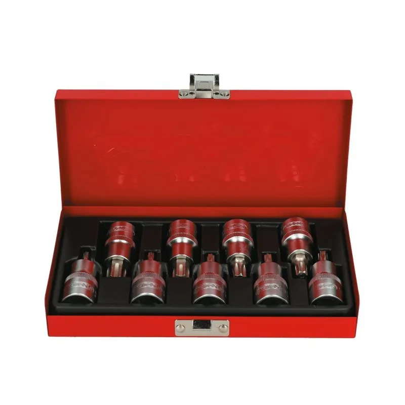 Coffret de 9 douilles tournevis TORX® percé 1/2" . T20 à T60 KSTOOLS 922.1802 | 922.1802 Coffret de 9 douilles tournevis TORX® percé 1/2" . T20 à T60 KSTOOLS 922.1802 | 922.1802
