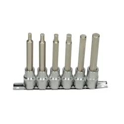 Rail de 6 douilles tournevis 6 pans . L.110 mm - 1/2" - 5 à 12 mm KSTOOLS 922.1819 | 922.1819