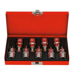 Coffret de 9 douilles tournevis TORX® 1/2" . T20 à T60 KSTOOLS 922.1890 | 922.1890