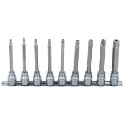 Rail de 9 douilles tournevis TORX® percé 3/8" . T20 à T60 KSTOOLS 922.3826 | 922.3826