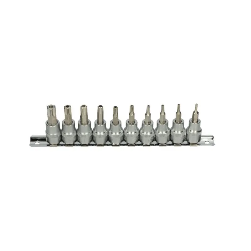 Rail de 10 douilles tournevis ULTIMATE® TORX® percé 3/8" . T10 à T55 KSTOOLS 922.3951 | 922.3951