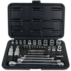Coffret mâle/femelle TORX® . 1/4" - 3/8" - 1/2" - 31 pcs KSTOOLS 922.4302 | 922.4302
