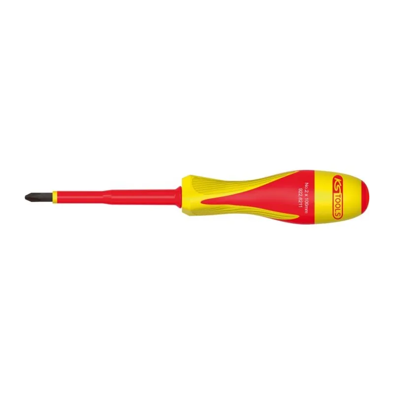 Tournevis PHILLIPS® bi-matière isolé 1000V . PH2 - 100x220 mm KSTOOLS 922.6211 | 922.6211 Tournevis PHILLIPS® bi-matière isolé 1000V . PH2 - 100x220 mm KSTOOLS 922.6211 | 922.6211