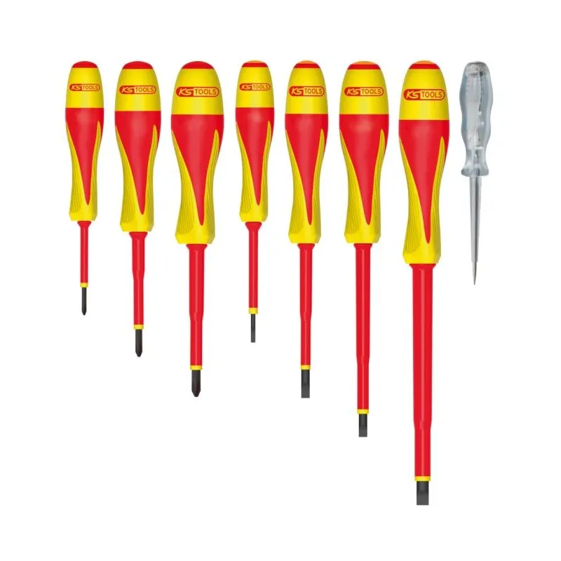 Jeu de 8 tournevis bi-matière isolés 1000V KSTOOLS 922.6218 | 922.6218 Jeu de 8 tournevis bi-matière isolés 1000V KSTOOLS 922.6218 | 922.6218